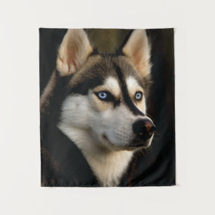 Beautiful Husky Throw Pillow Tapestry
