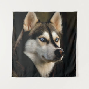 Beautiful Husky Throw Pillow Tapestry