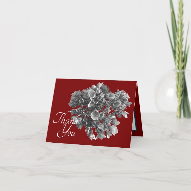 Beautiful Hydrangea Floral Bouquet Chic Thank You Card (Front)
