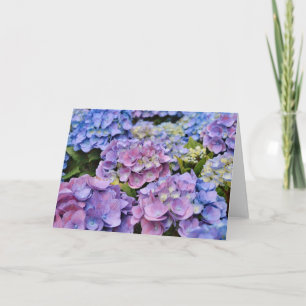Beautiful Hydrangea Flowers Art Note Card