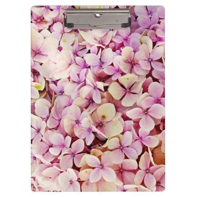 Beautiful Hydrangea Flowers Clipboard (Front)