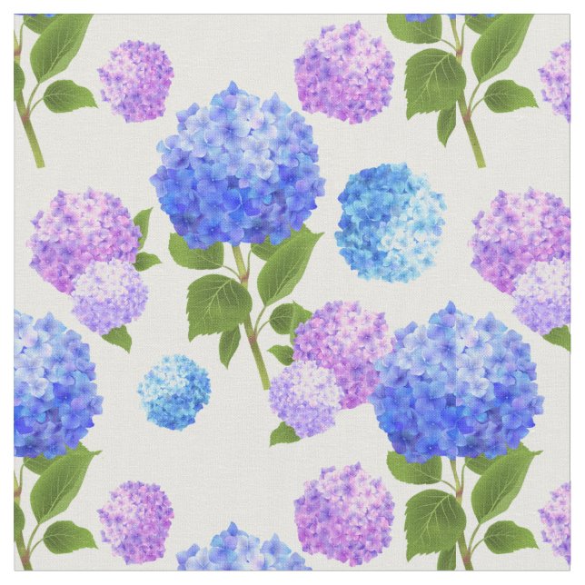 Beautiful Hydrangeas Fabric (Close Up)