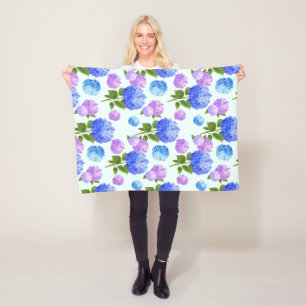 Beautiful Hydrangeas Fleece Blanket
