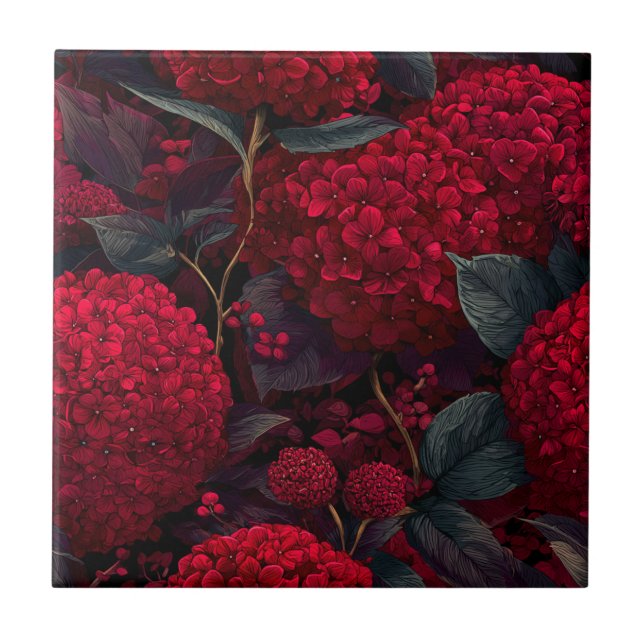 Beautiful Hydrangeas  Tiles  For Bath Accent (Front)