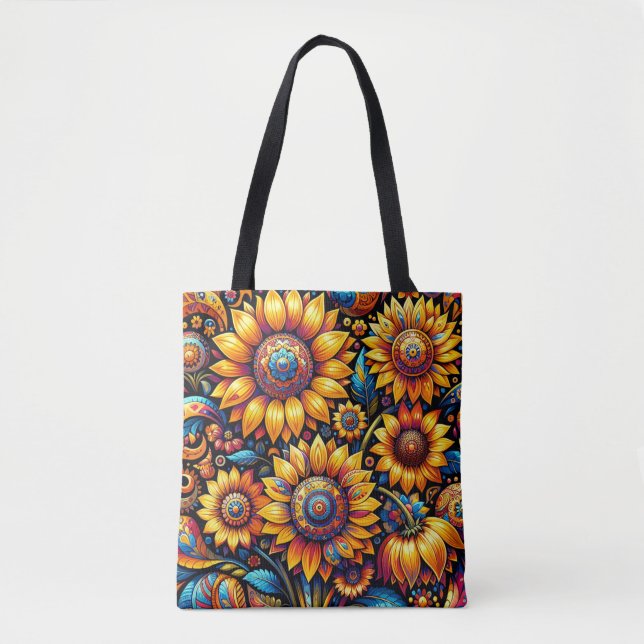 Beautiful Hyperrealistic Sunflower Art   Tote Bag (Front)
