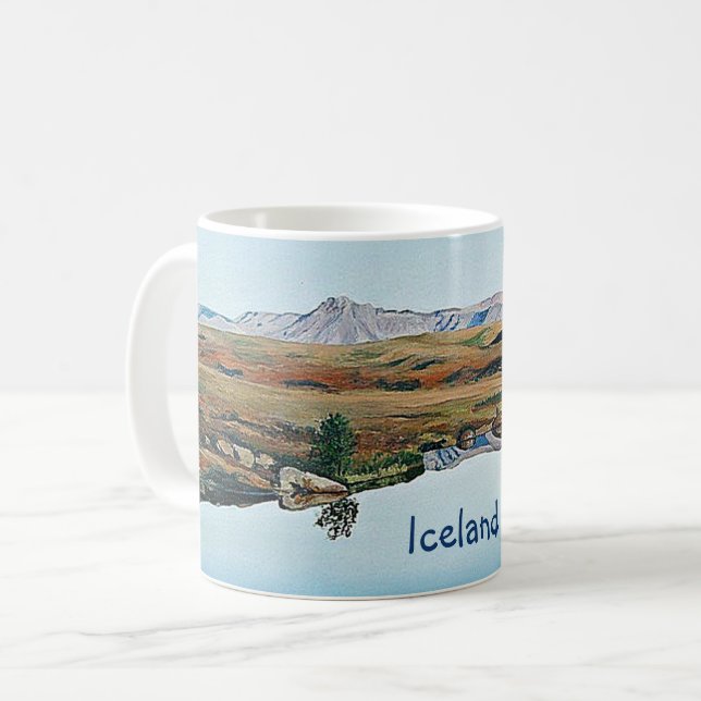 Beautiful Iceland landscape painting fine art  Coffee Mug (Front Left)