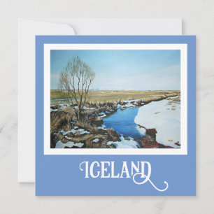 Beautiful Iceland winter scape fine art greetings  Holiday Card