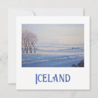 Beautiful Iceland winter snow landscape fine art