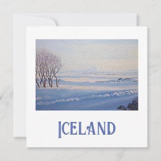 Beautiful Iceland winter snow landscape fine art  Holiday Card