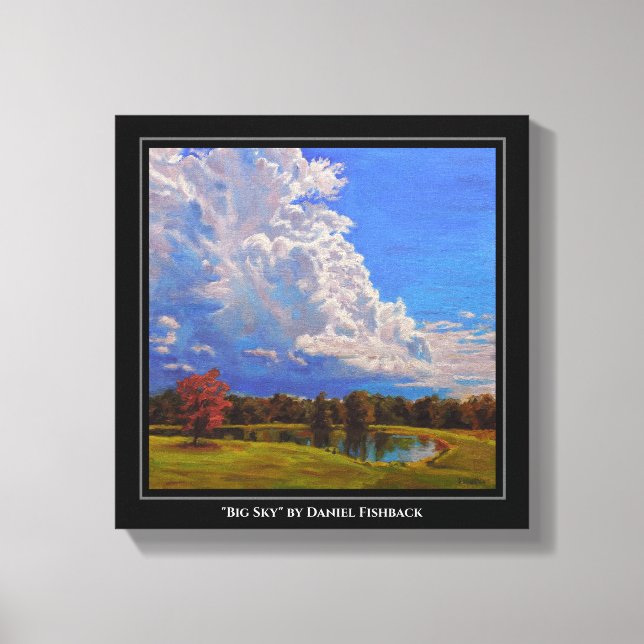 Beautiful Illinois Farm Scene with Big Clouds  Canvas Print (Front)