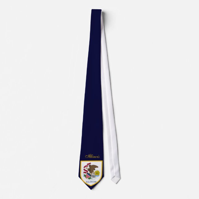 Beautiful Illinois Flag Tie (Front)