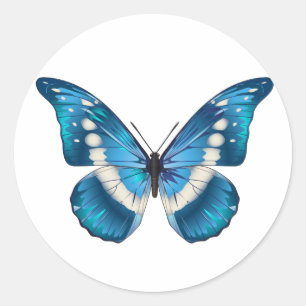 Beautiful illustrated Butterfly  Classic Round Sticker