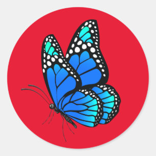 Beautiful illustrated Butterfly Classic Round Sticker