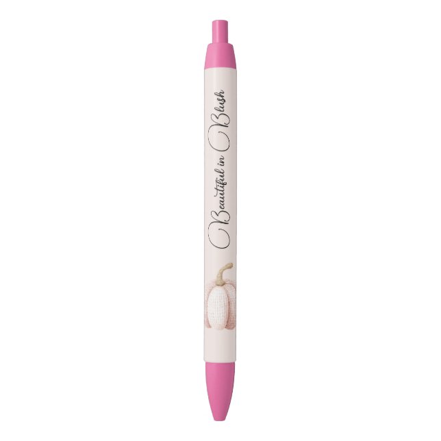 Beautiful in Blush  Black Ink Pen (Front Vertical)