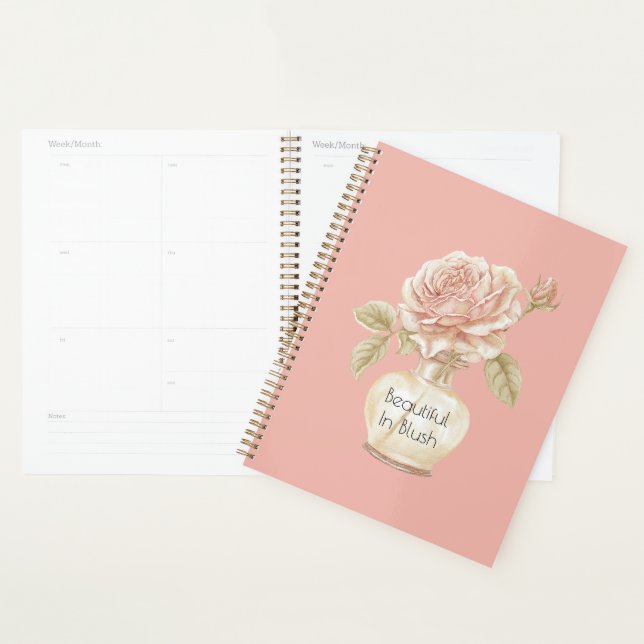 Beautiful in Blush Rose Flower Planner (Display)