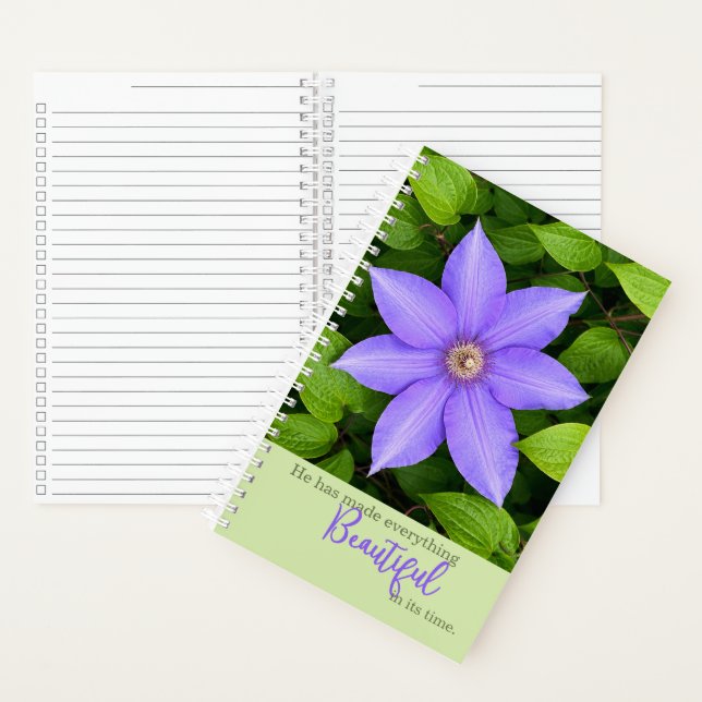 Beautiful in Its Time | Purple Clematis Journal (Inside)