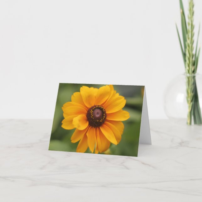 Beautiful in Yellow Tiger Eye flower note card (Front)