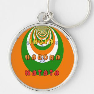 Beautiful India National Flag Colours Hakuna Matat Key Ring