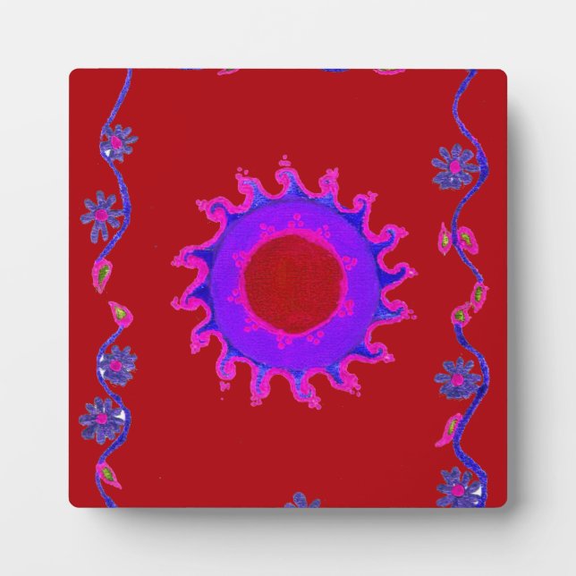 Beautiful Indian Motif Mehndi Art Design Plaque (Front)