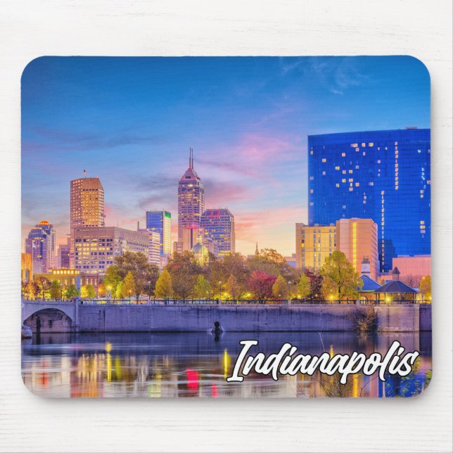 Beautiful Indianapolis, Indiana, United States Mouse Mat (Front)
