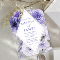 Beautiful Indigo Floral Frame Wedding