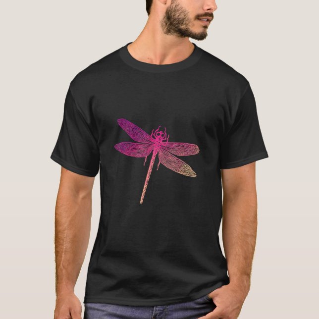Beautiful Insect Colourful Dragonfly T-Shirt (Front)