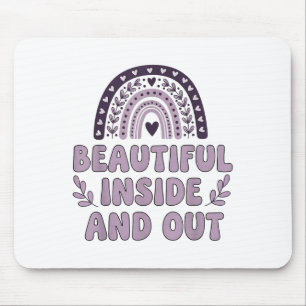 Beautiful Inside And Out Cute Rainbow Lavender Sel Mouse Mat