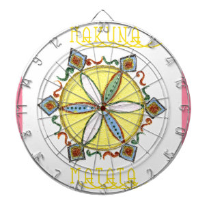 Beautiful Inspirational Star Floral Vector Pattern Dartboard