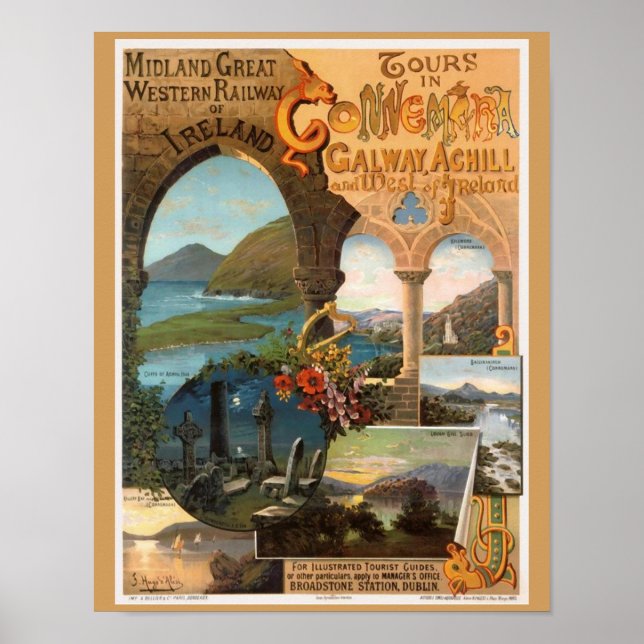 Beautiful Ireland Travel Poster (Front)