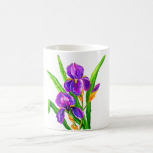 Beautiful Iris Flower - Drawing Coffee Mug
