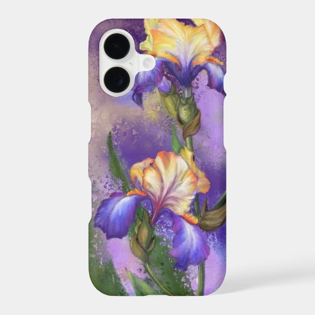 Beautiful Iris Flower - Migned Art Painting (Back)