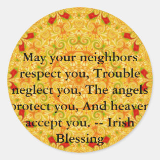 Beautiful Irish Blessing - IRELAND Classic Round Sticker