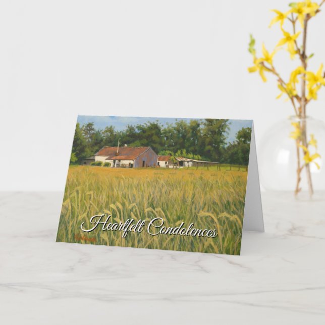 Beautiful Irish Blessing Memorial Sympathy Card (Yellow Flower)