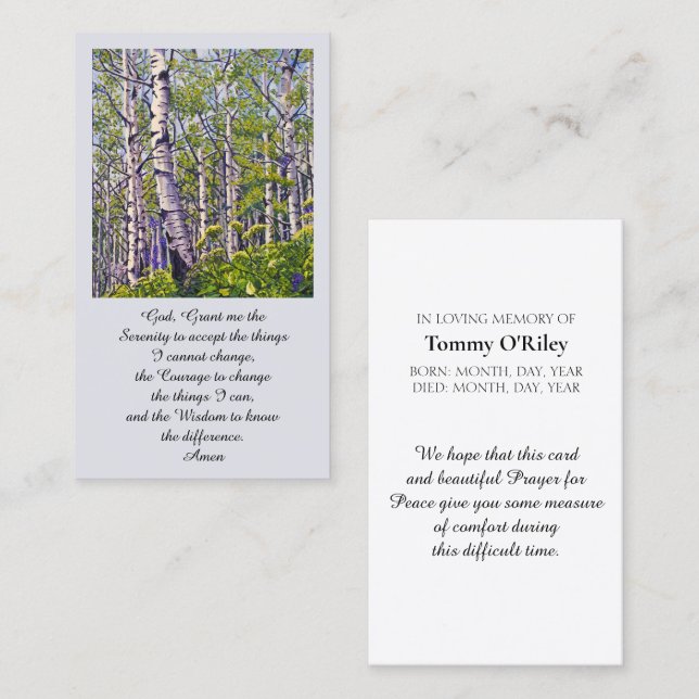Beautiful Irish Blessing Purple Green Business Card (Front/Back)