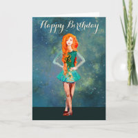 Beautiful Irish Dancer Hard Shoe Dance Birthday