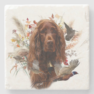 Beautiful Irish Red Setter Stone Coaster