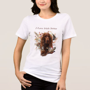 Beautiful Irish Red Setter Tri-Blend Shirt