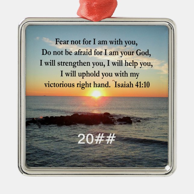 BEAUTIFUL ISAIAH 41:10 SUNRISE METAL TREE DECORATION (Front)