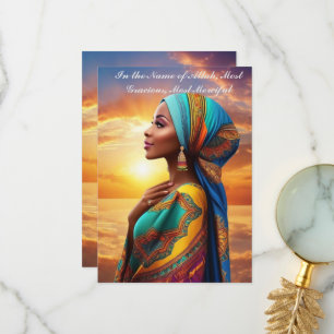 Beautiful Islamic African American Women Thank You Card