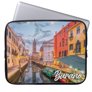 Beautiful Island Of Burano, Italy Laptop Sleeve