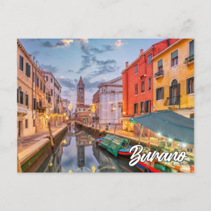 Beautiful Island Of Burano, Italy Postcard