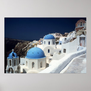 Beautiful island Santorini, Greece,  Poster