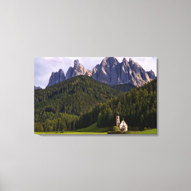 Beautiful isolated lonely church called Rainui 2 Canvas Print (Front)