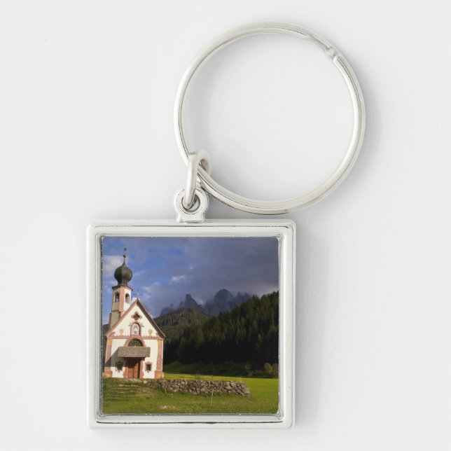 Beautiful isolated lonely church called Rainui Key Ring (Front)