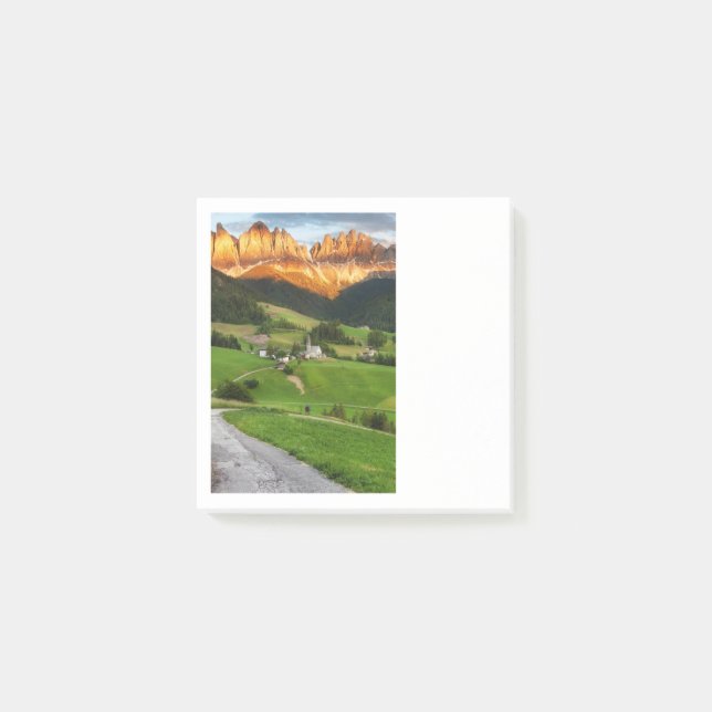 Beautiful Italian Mountain Valley Post-it Notes (Front)