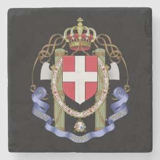Beautiful Italy Coat of Arms Stone Coaster
