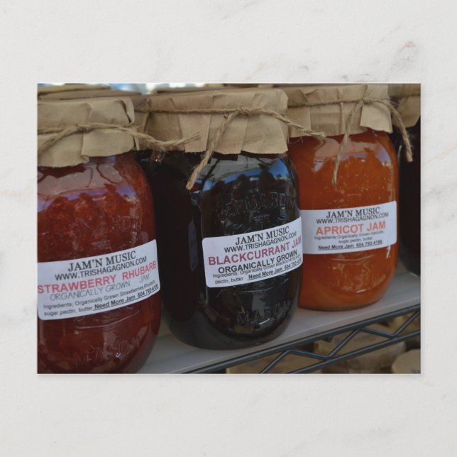 Beautiful Jam Jars Postcard (Front)