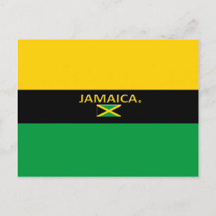 Beautiful Jamaica Flag Colours Postcard