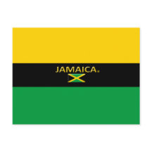 Beautiful Jamaica Flag Colours Postcard