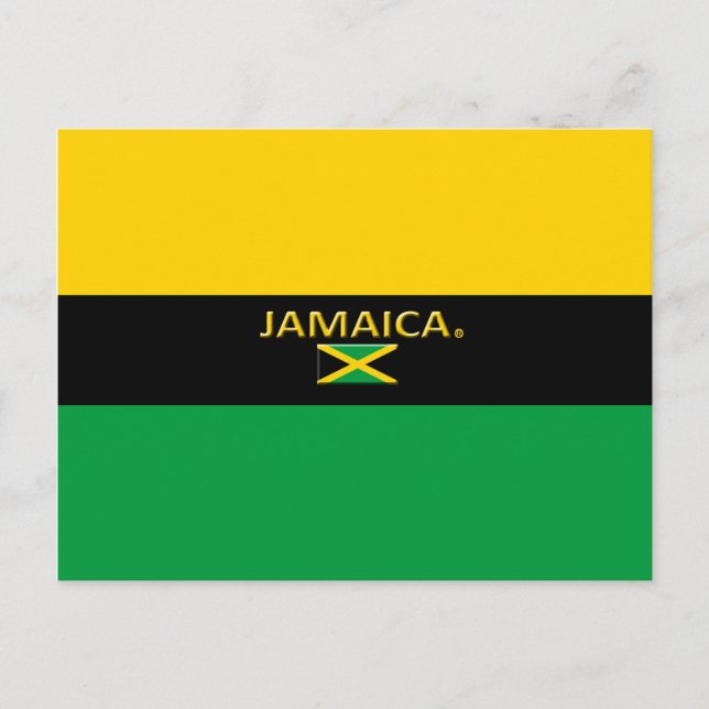 Beautiful Jamaica Flag Colours Postcard (Front)